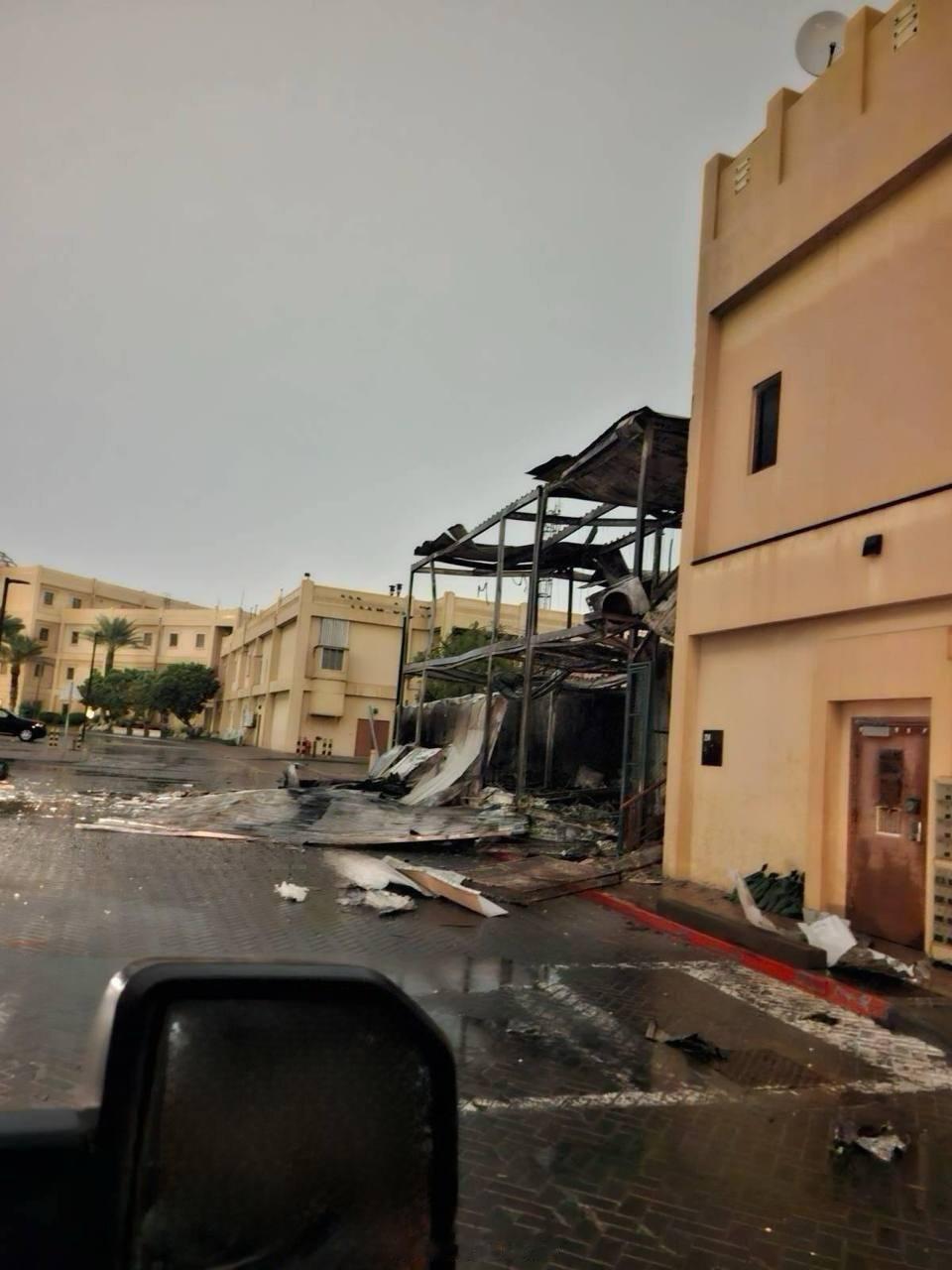 伊朗导弹和无人机击中巴林美国海军第五舰队基地造成的破坏，自战争第一天起，伊朗就一