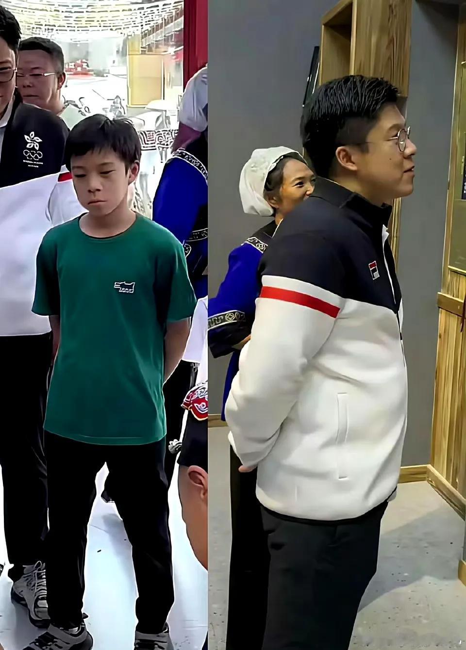 郭晶晶的大儿子霍中曦今年11岁。上个月他跟着爸妈去了贵州三都水族文化博物馆。现场