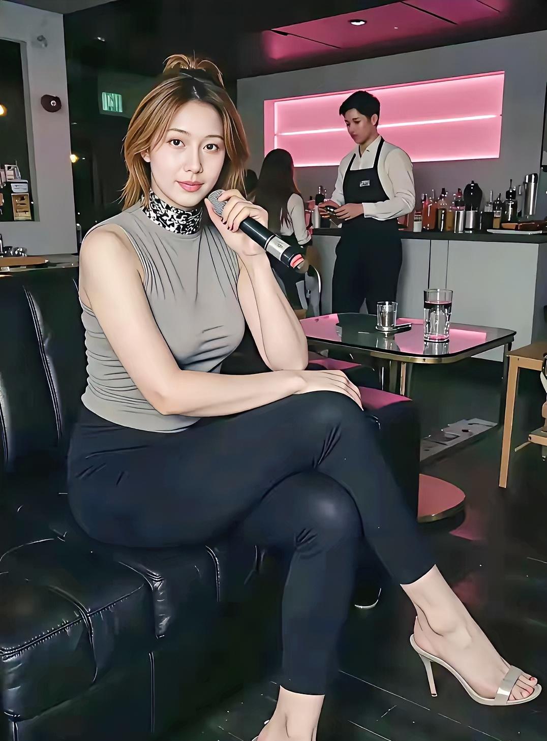 大姐好美，脚型很不错，很好奇这鞋拖是粘在脚上了，怎么不往下掉呢？