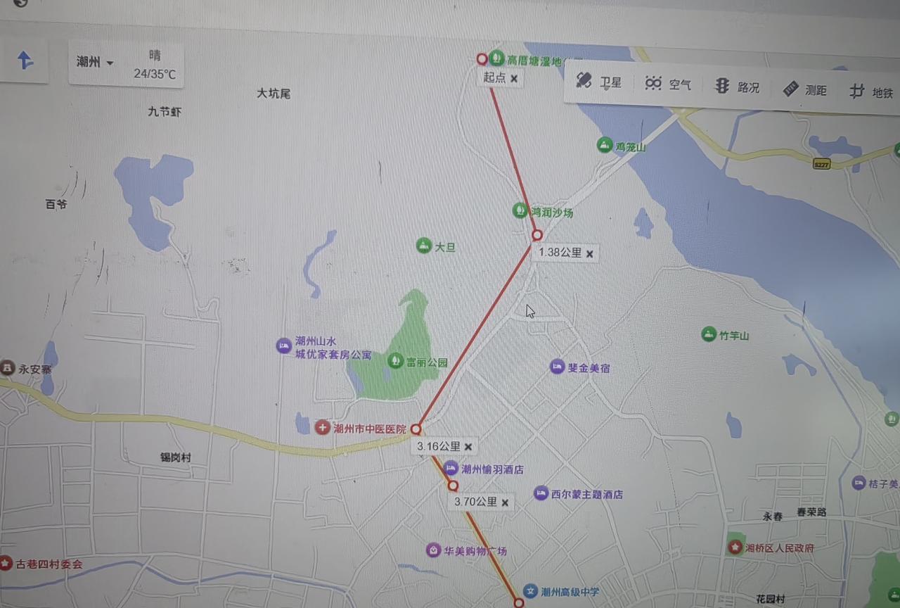 潮州地铁3号线自制规划图线路名称：潮州地铁3号线起止点：黄厝塘-龙湖站站点