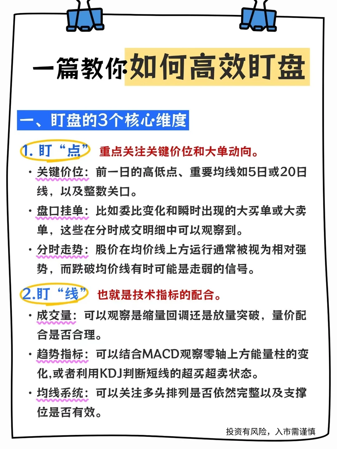 一篇教你如何高效盯盘