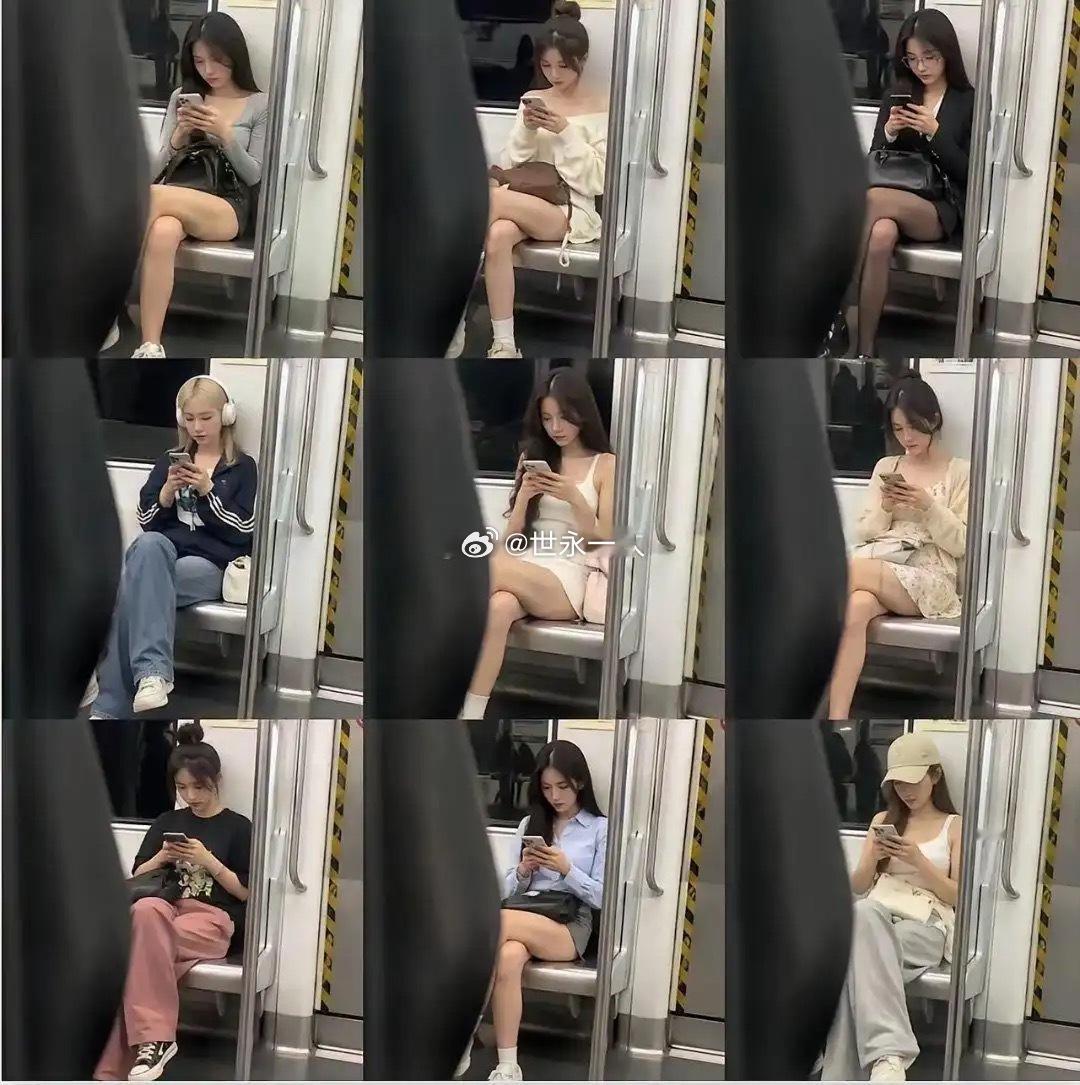 现在的小姑娘坐姿真固定