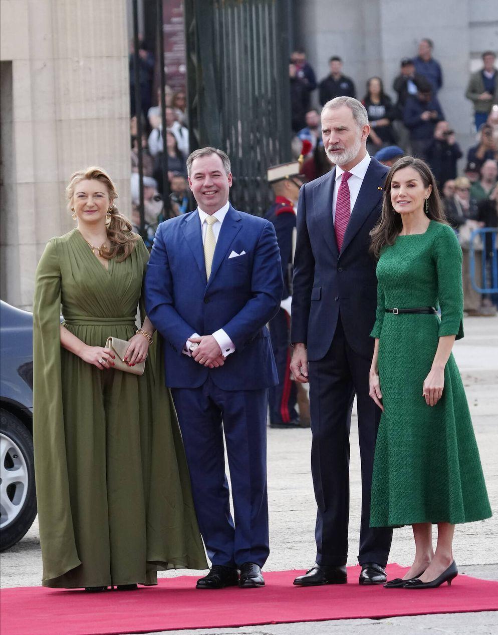 3月初西班牙迎来卢森堡新任大公夫妇🤩在身材上，斯蒂芬妮没法和莱蒂西娅相比