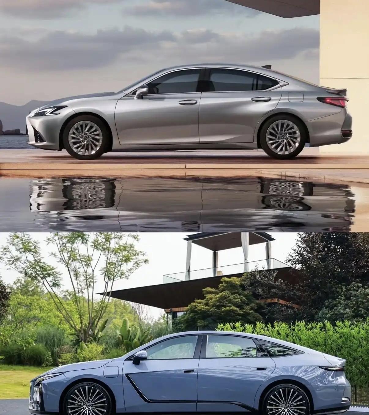 新款和旧款雷克萨斯ES的对比，有一说一，我觉得旧款更好看，虽然新款内饰科技感有了