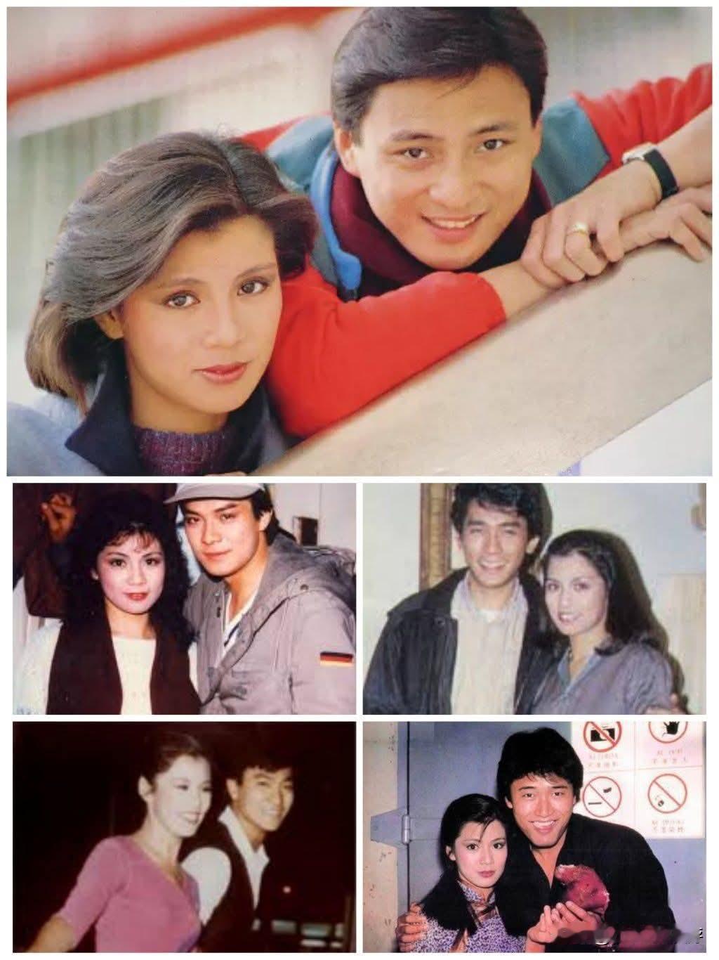 中国香港TVB艺人翁美玲与五虎将。印象中，除了刘德華，翁美玲和四虎合作过，汤镇业