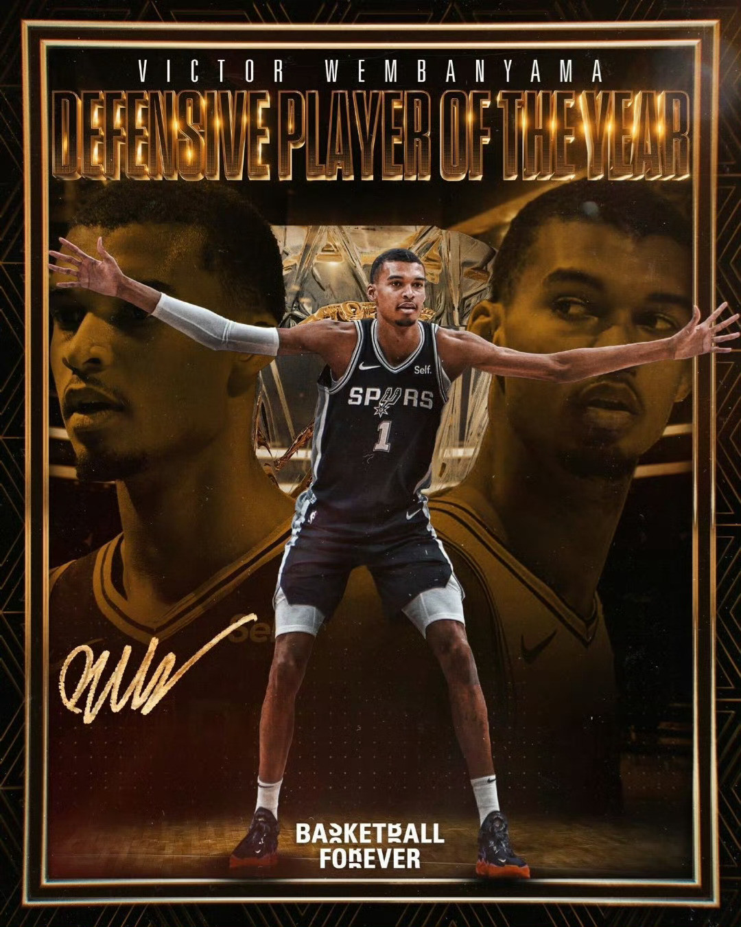 NBA历史第一次有人全票拿下最佳防守球员！22岁的文班亚马，生涯第三个赛季就创