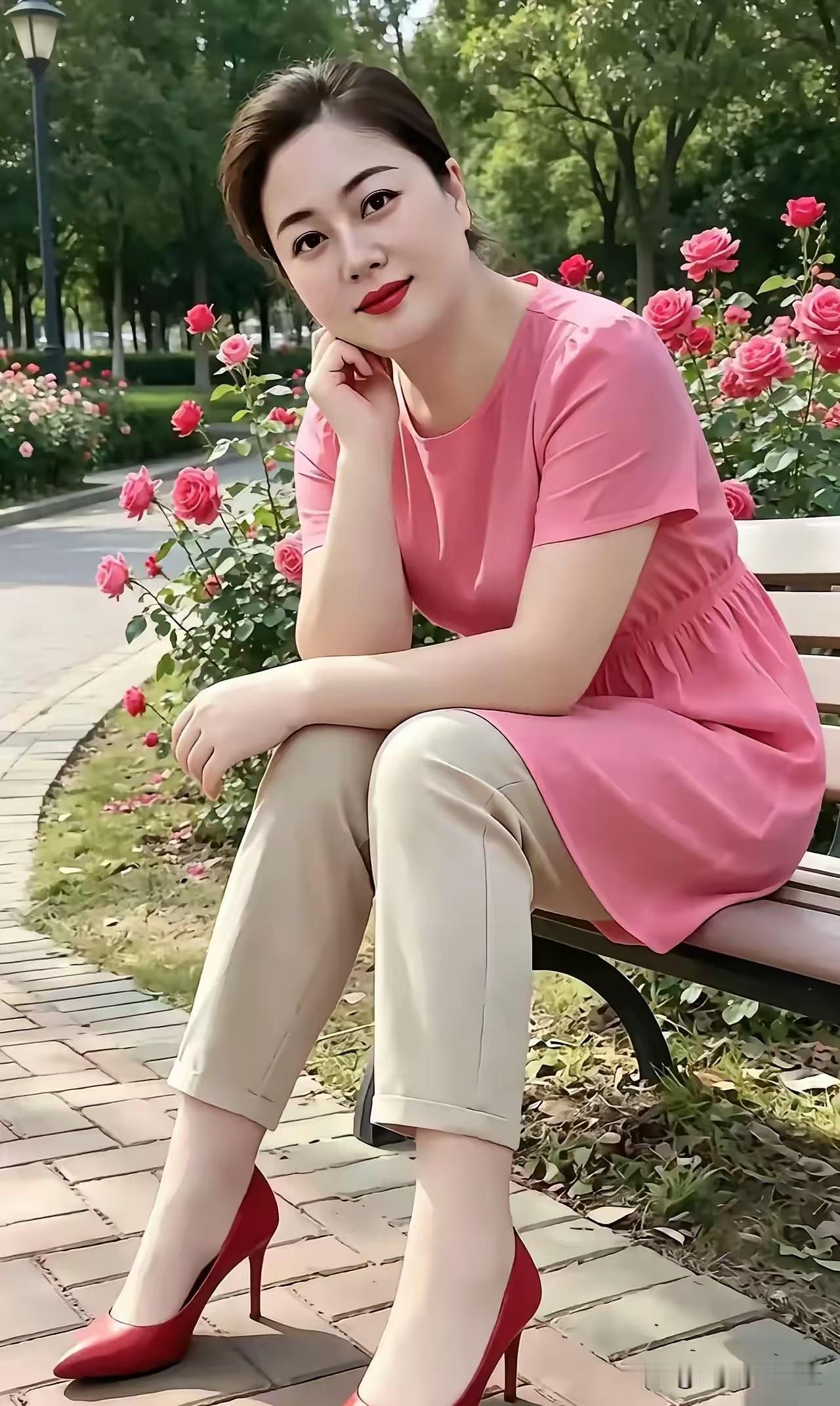 清江引·花畔憩繁花绕栏风细细，静坐添恬意。嫣然眉目柔，静赏春光媚，闲享
