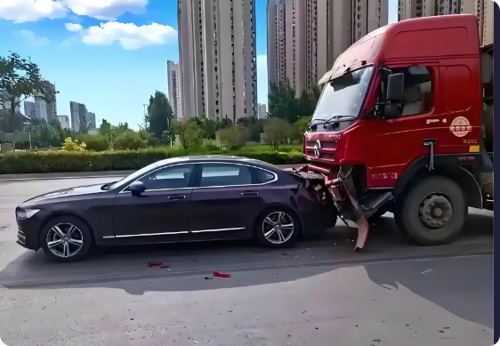 广西，男子开货车撞坏小轿车，男子负全责，赔偿事宜都交给保险公司处理，也没多问，数