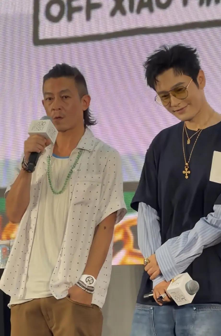 黄晓明想破脑袋也想不到，他俩站一块儿，竟然像两代人了。陈冠希比黄晓明还小3
