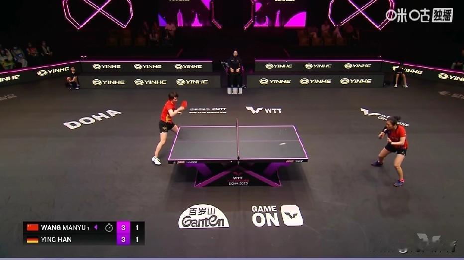 3-4超级大爆冷！王曼昱翻车了惜败德国名将止步8强！10日多哈冠军赛，1/4