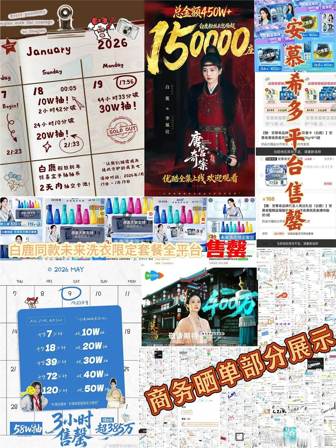 白鹿家这半年氪金实力太强了，顶流上升花是这样一直吸一直虐一直红…影视寒冬业内看得