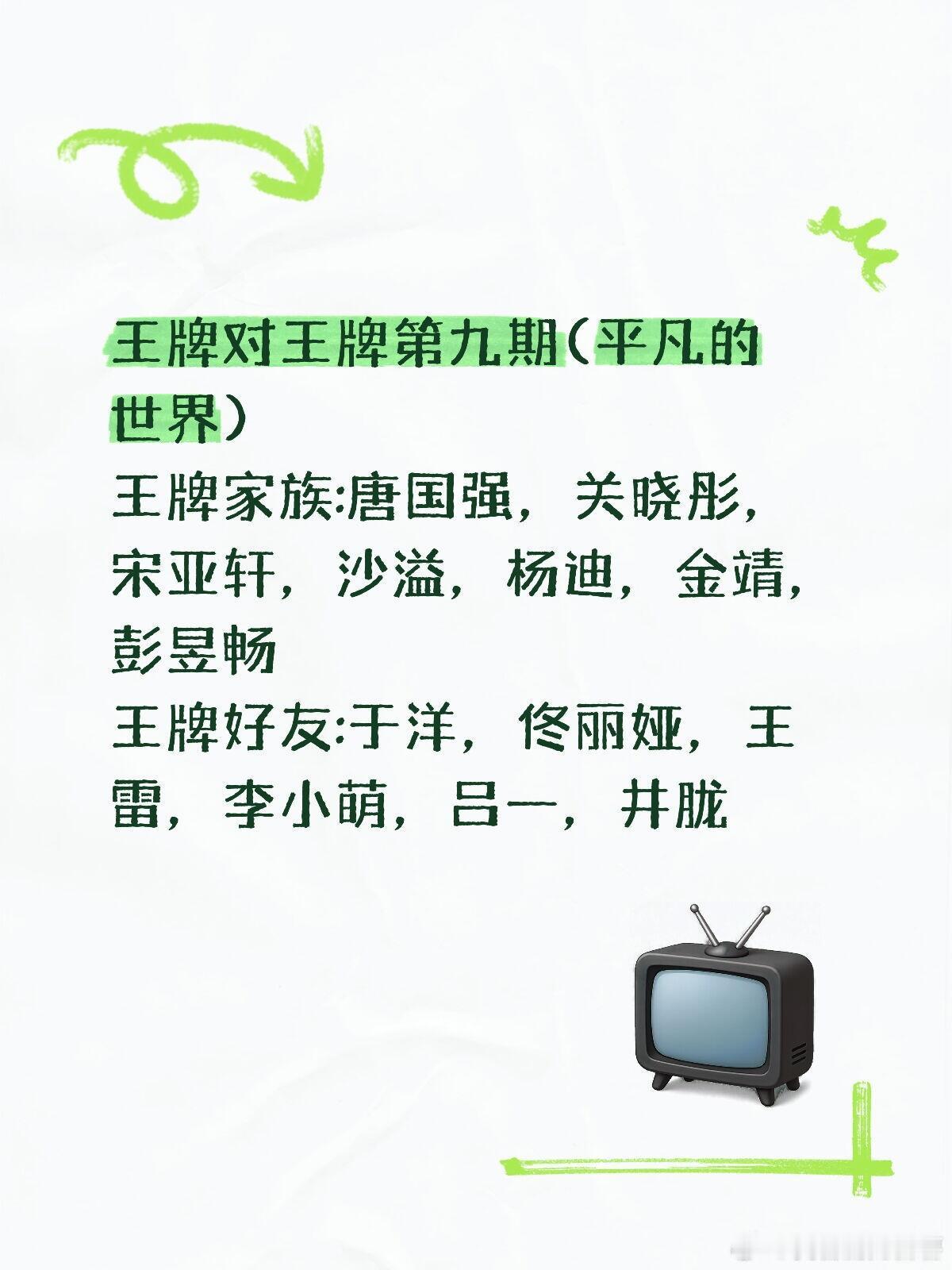 王牌对王牌王牌对王牌第九期(平凡的世界)王牌家族:唐国强,关晓彤,宋