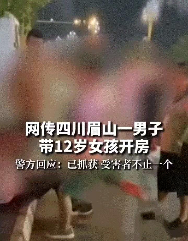 太恶劣了！网传，四川眉山彭山区，一男子诱骗12岁女孩去开房，女孩家长发现后怒气冲