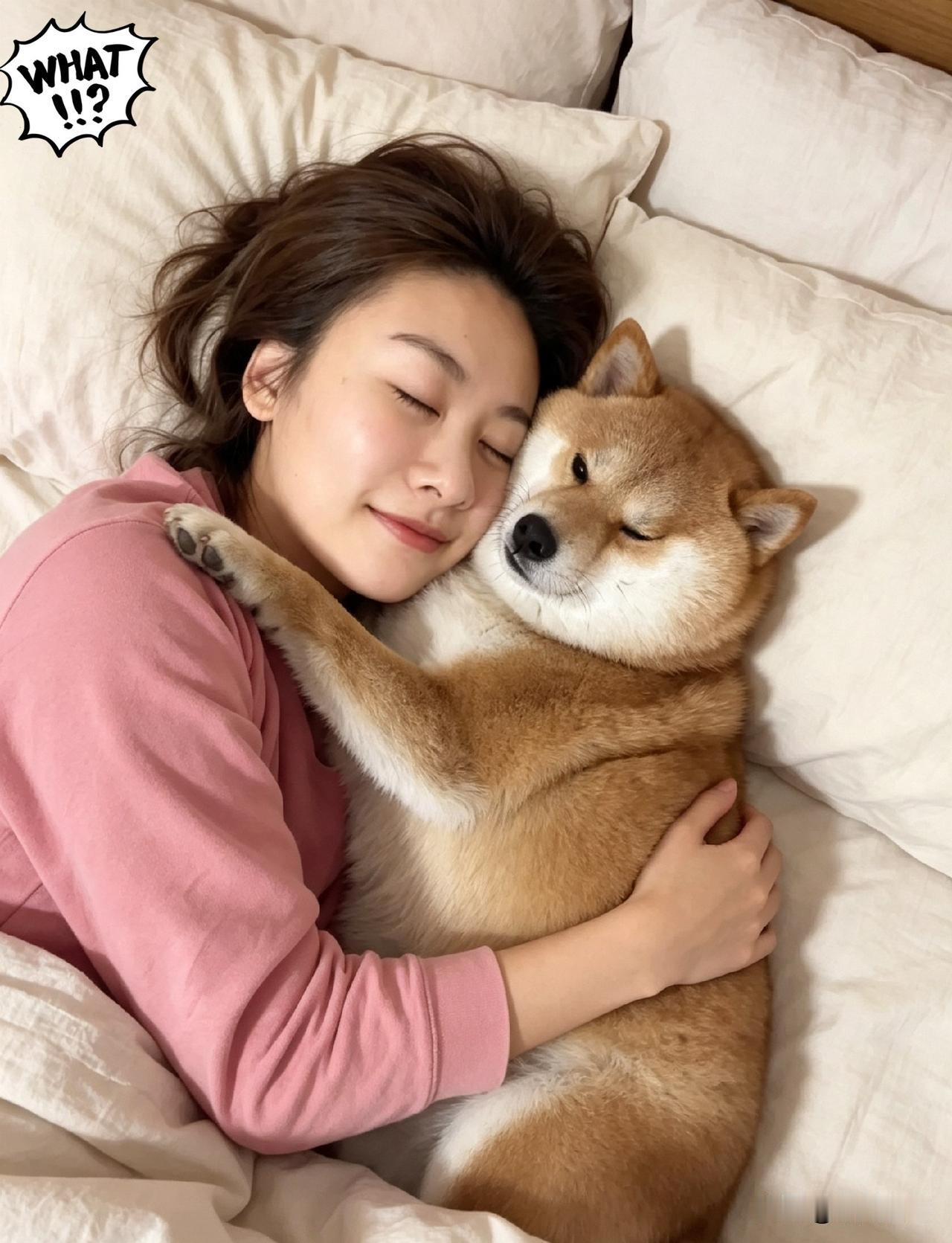 广州一女子天天抱着杜宾狗睡觉，但狗到了发情期，老往她身上蹭！无奈之下，女子将狗狗