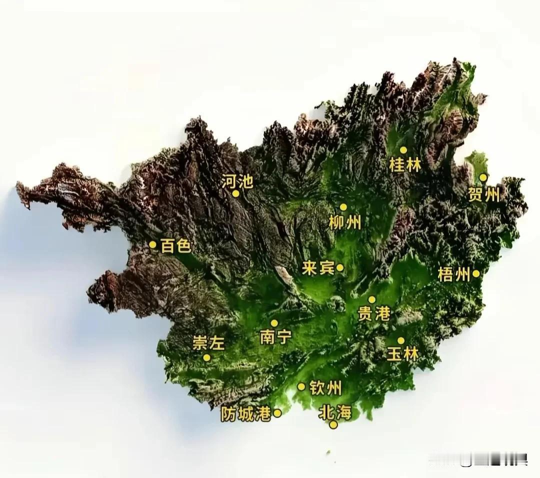 广西，简称桂，是国内唯一同时沿海、沿边、沿江的自治区，有着“八山一水一分田一片海