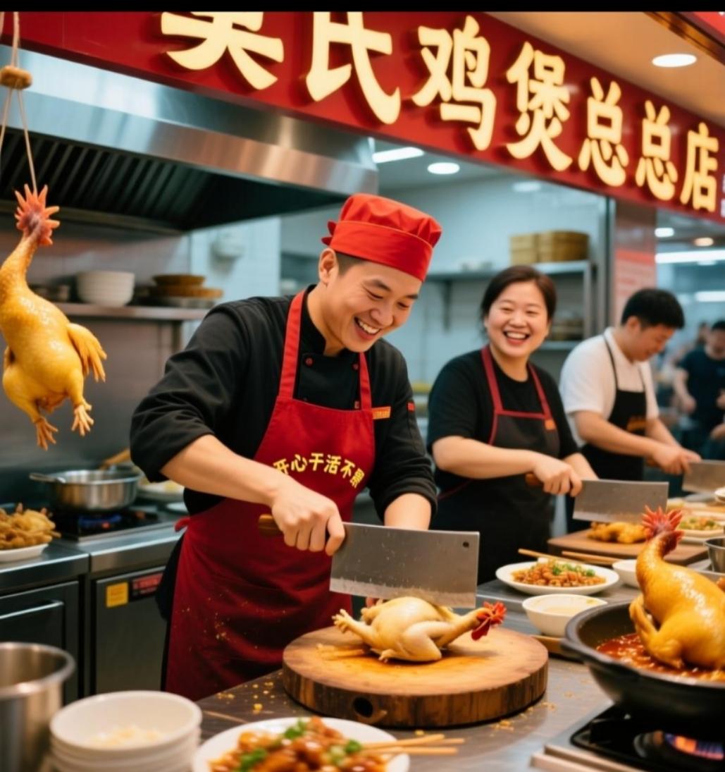 广东佛山顺德一家鸡煲店爆红，后厨9位剁鸡师傅每天工作十三四个小时，他们为何如此拼