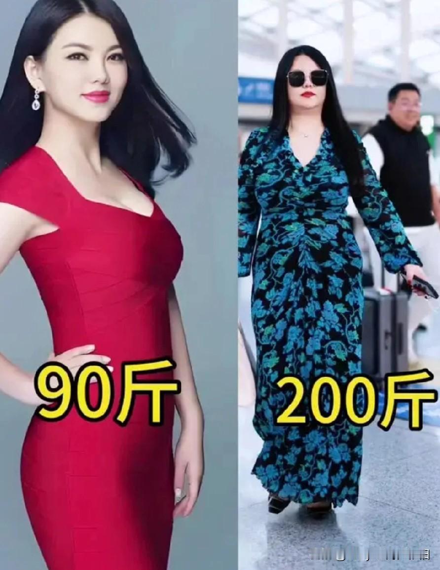 最近看到49岁的李湘回国的照片，吓我一大跳，没有想到她如今已经胖成这样了！网上有