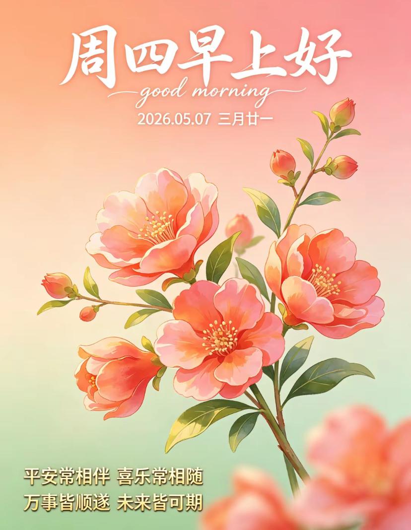 🌺☘️2026./5.7.初夏清和.福暖朝夕🌺🌿🎋春光悄然落幕，浅