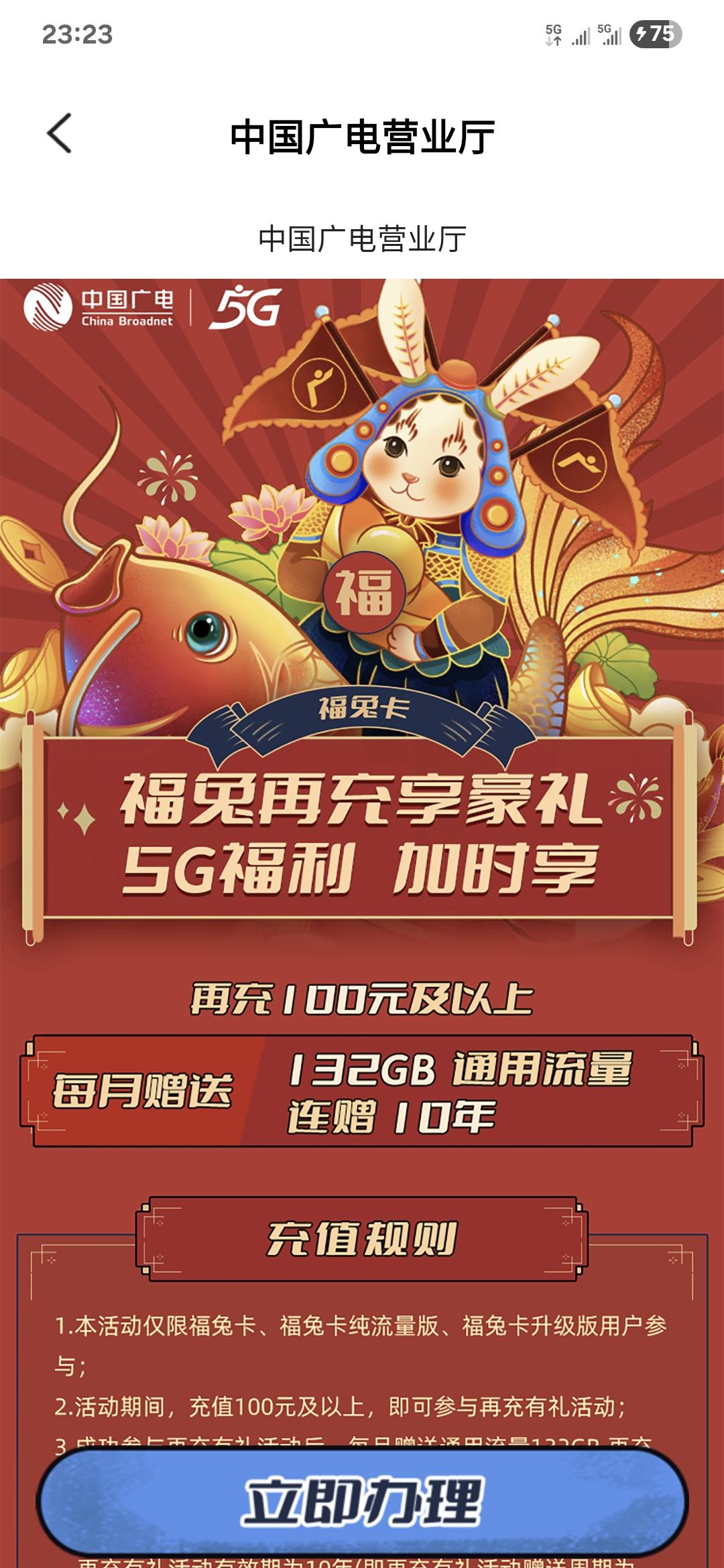 中国广电刚推出手机卡时买的套餐，每月19元（原价29）赠送132GB流量，为期两