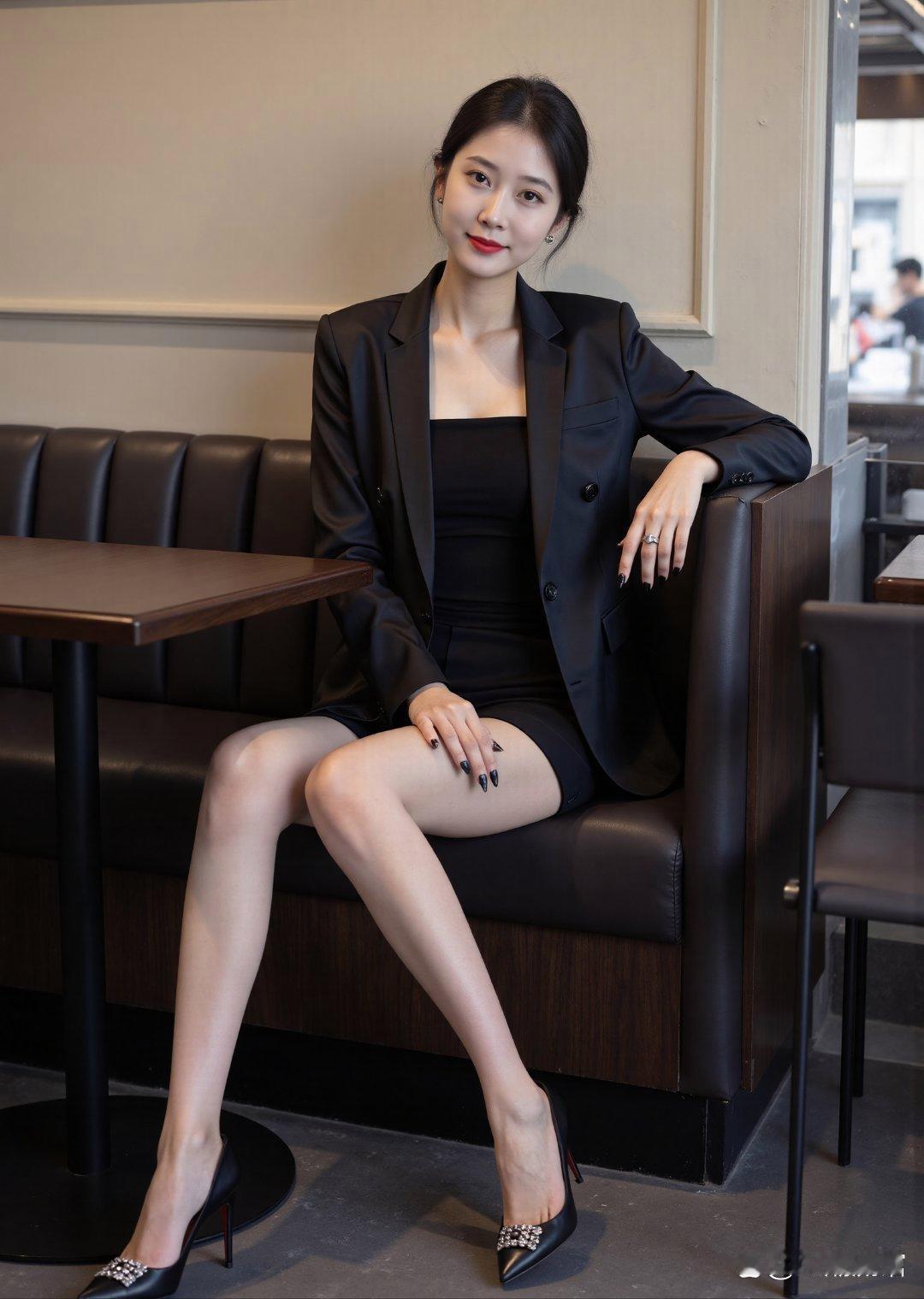 哇，小姐姐这腿长坐姿也太撩人了吧！，大长腿