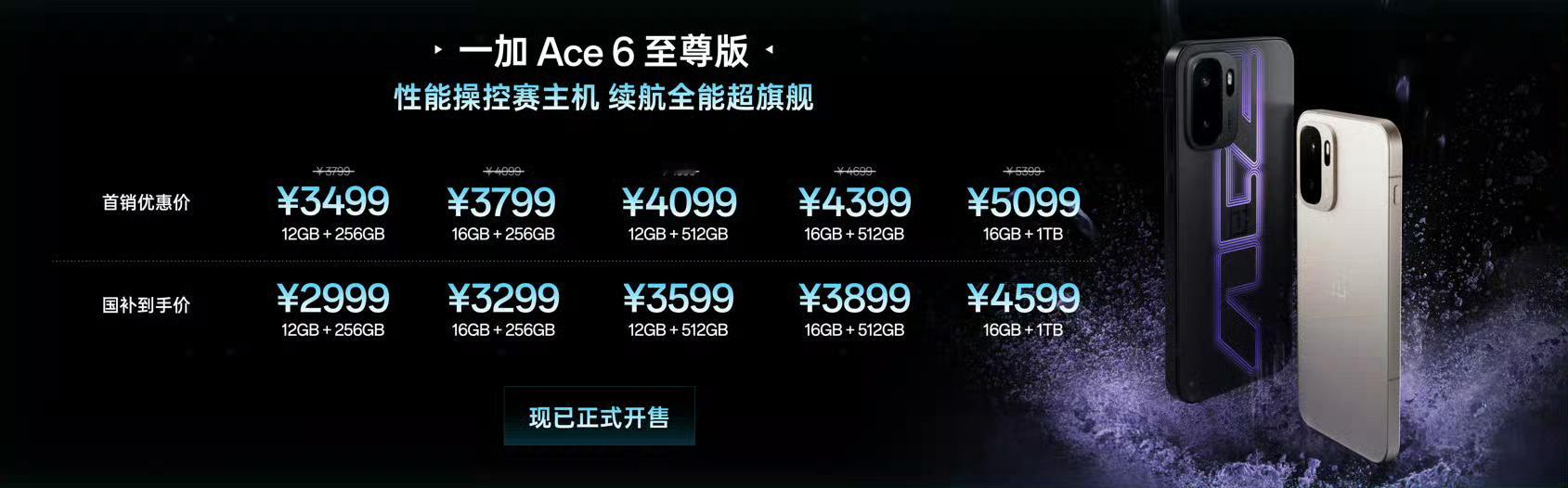一加Ace6至尊版价格公布！大家觉得怎么样？