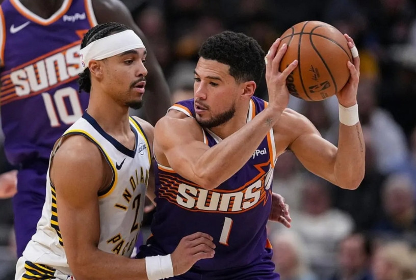 阿德巴约83分后，布克应该受刺激了。面对步行者，布克疯狂出手31次，砍下43分