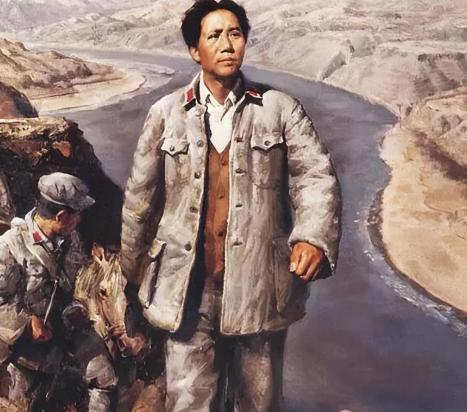 1952年，毛主席视察黄河时，看见一群国民党起义军官正在黄河边搬石头、夯堤土，毛