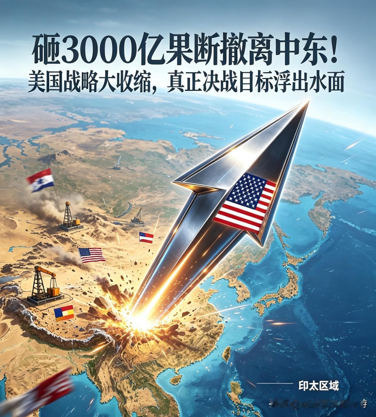 宁赔3000亿也要撤离中东！美国战略大收缩，真正决战目标浮出水面近日，美国不