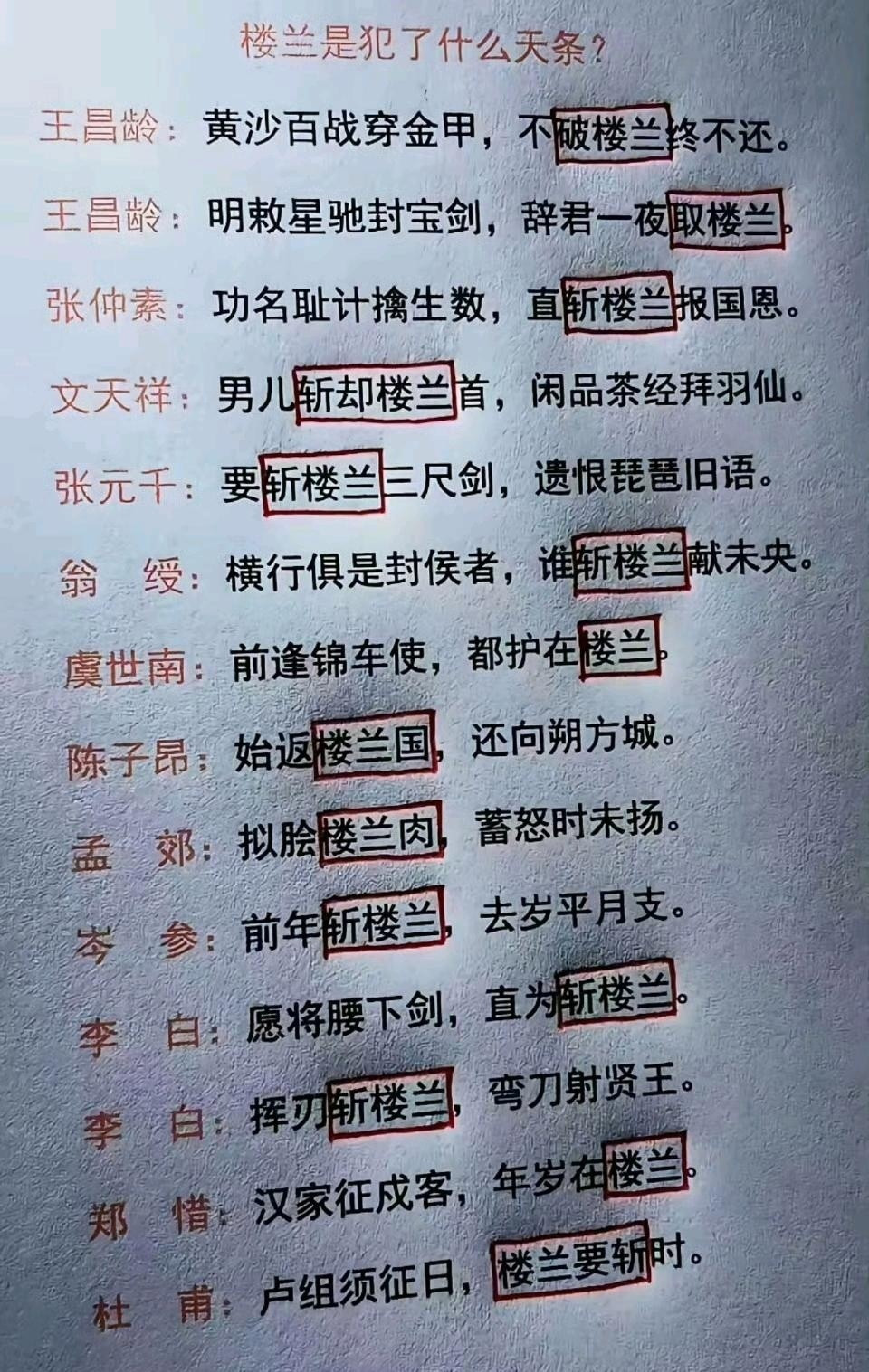 记录者古代楼兰怎么这么招人恨？它究竟犯了什么天条，从诗词中揭秘那些被隐藏在历史