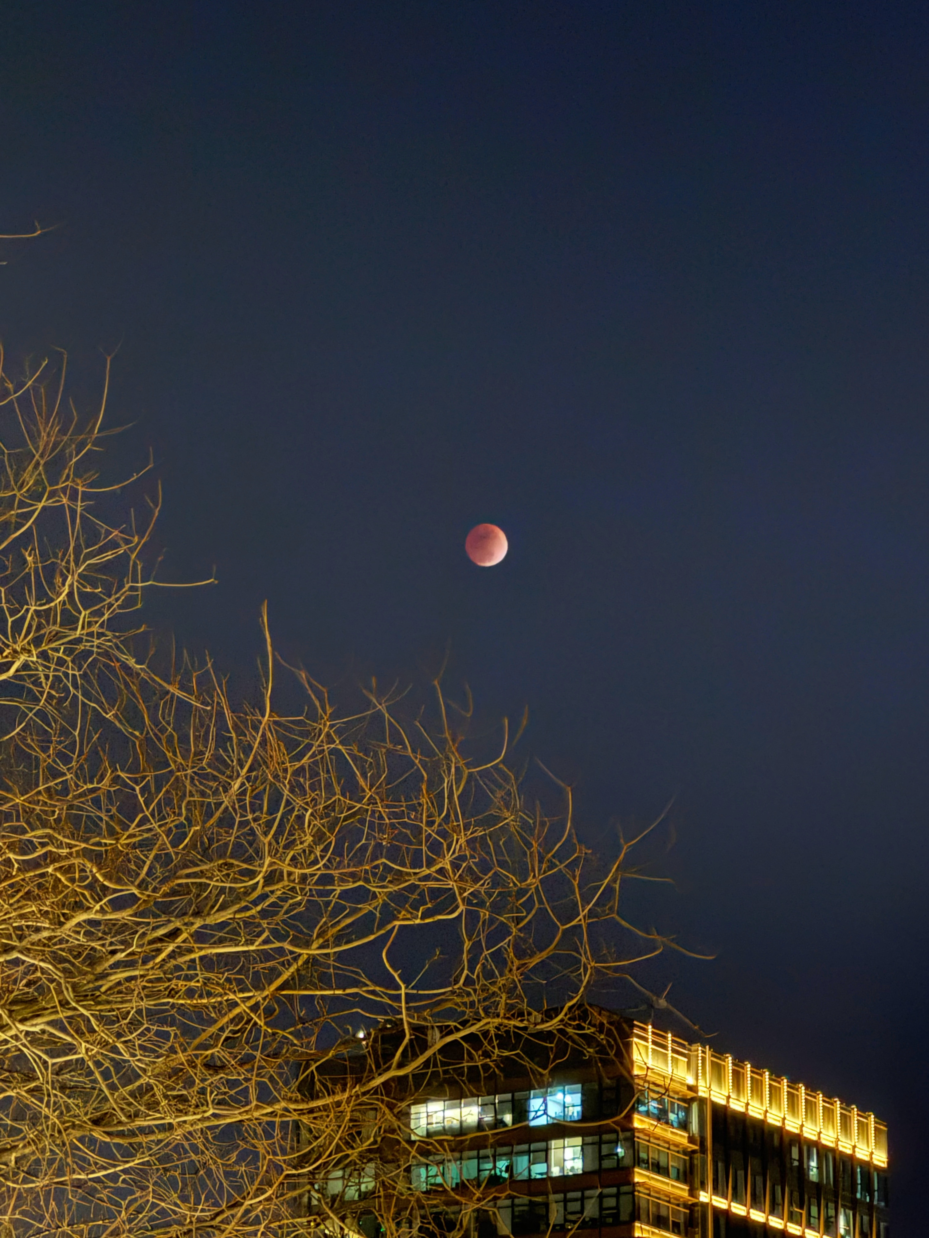 血月全程约3.5小时地球跑到了太阳和月亮之间了元宵节快乐