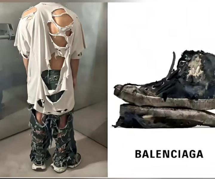 据说“巴黎世家”设计的这些服装鞋子，标价不菲，动辄上万元！所以说，现