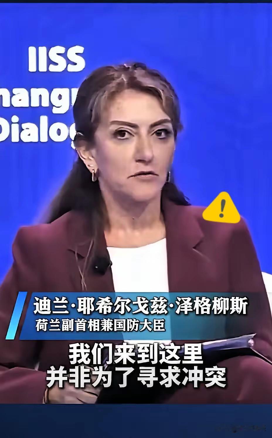 真硬气！31号“香会”期间中国代表刘万侠大校现场向荷兰副首相兼国防大臣迪兰·耶希