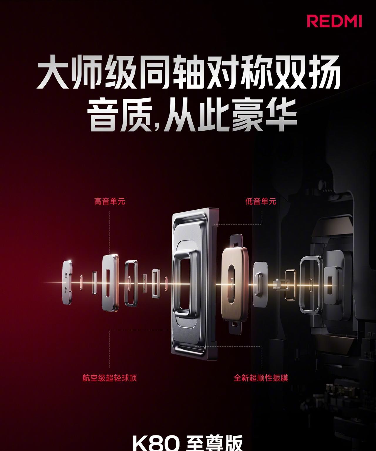【REDMIK80至尊版搭载行业首款大师级同轴对称双扬】REDMIK80至尊