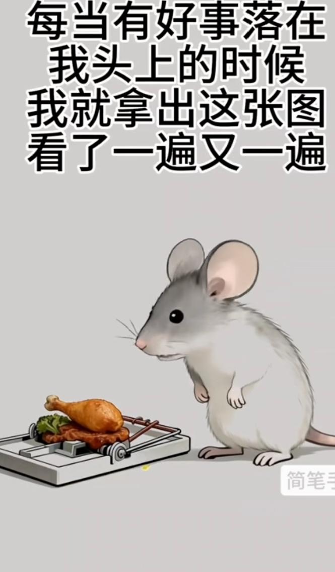 每当有好事落在头上时，就多看看这张图！反复看！看到不想好事为止！