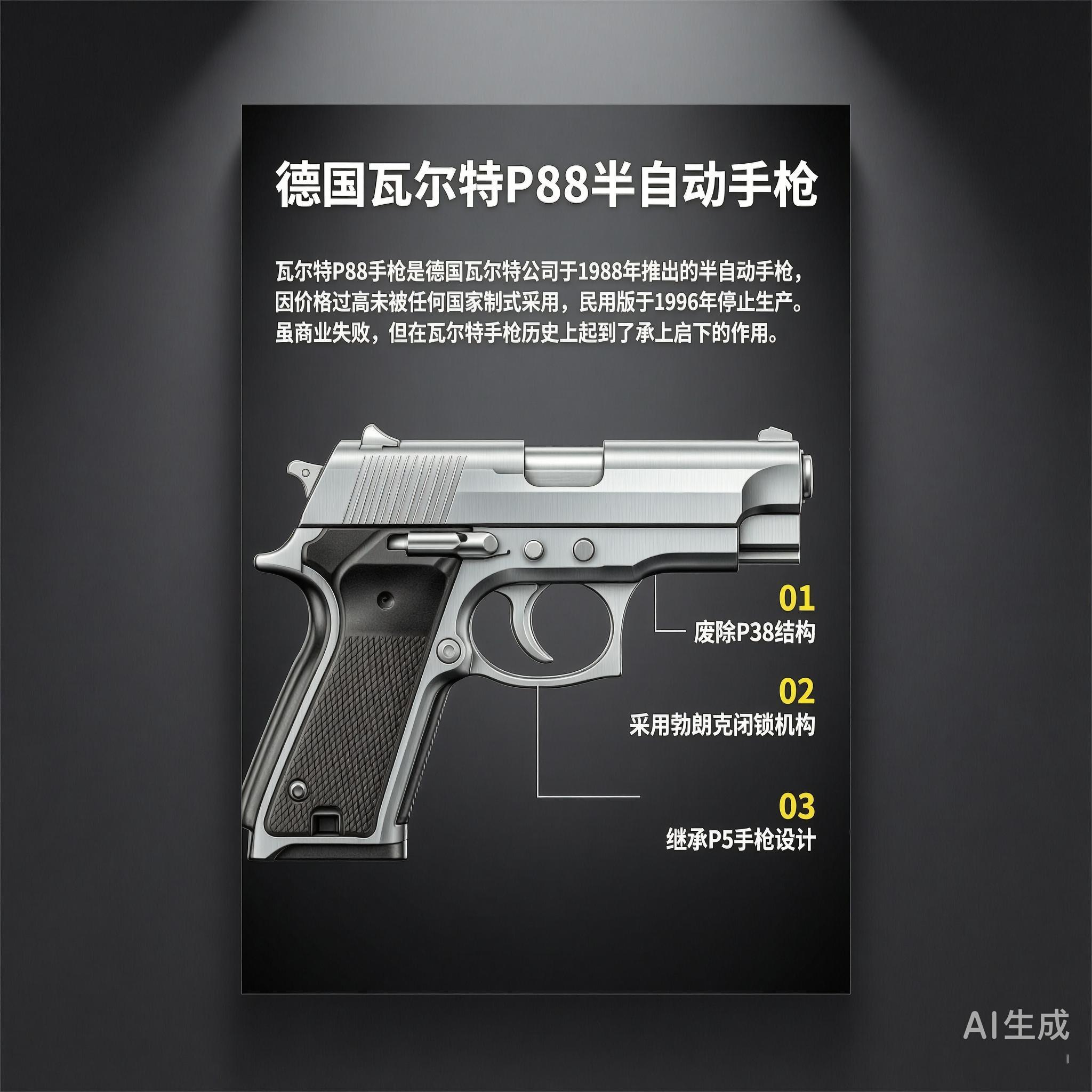 军事ai新视野德国瓦尔特P88手枪瓦尔特P88手枪是德国瓦尔特公司于1988