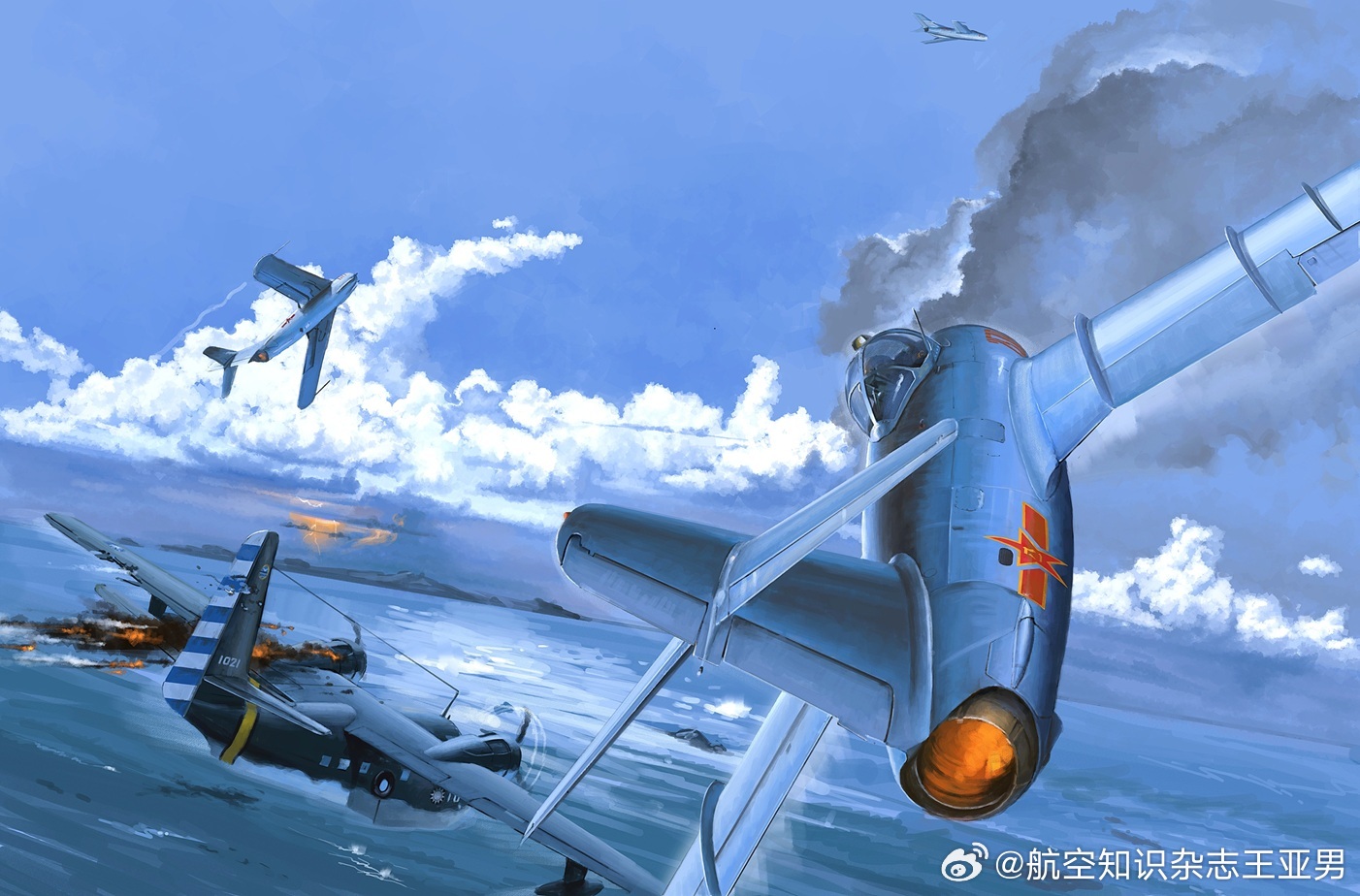 截杀信天翁(原作刊载于《航空知识》2025年11期月历卡)景树明/绘1966年