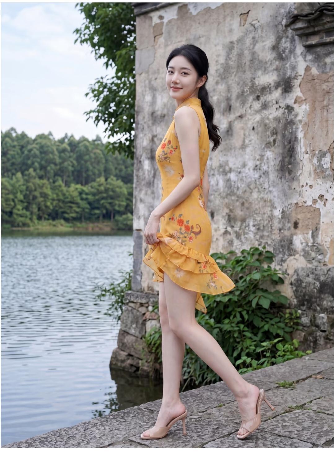 美女长得也好看，身材也好看，就是这个背景选的有点配不上这么美丽的她，应该在一个风