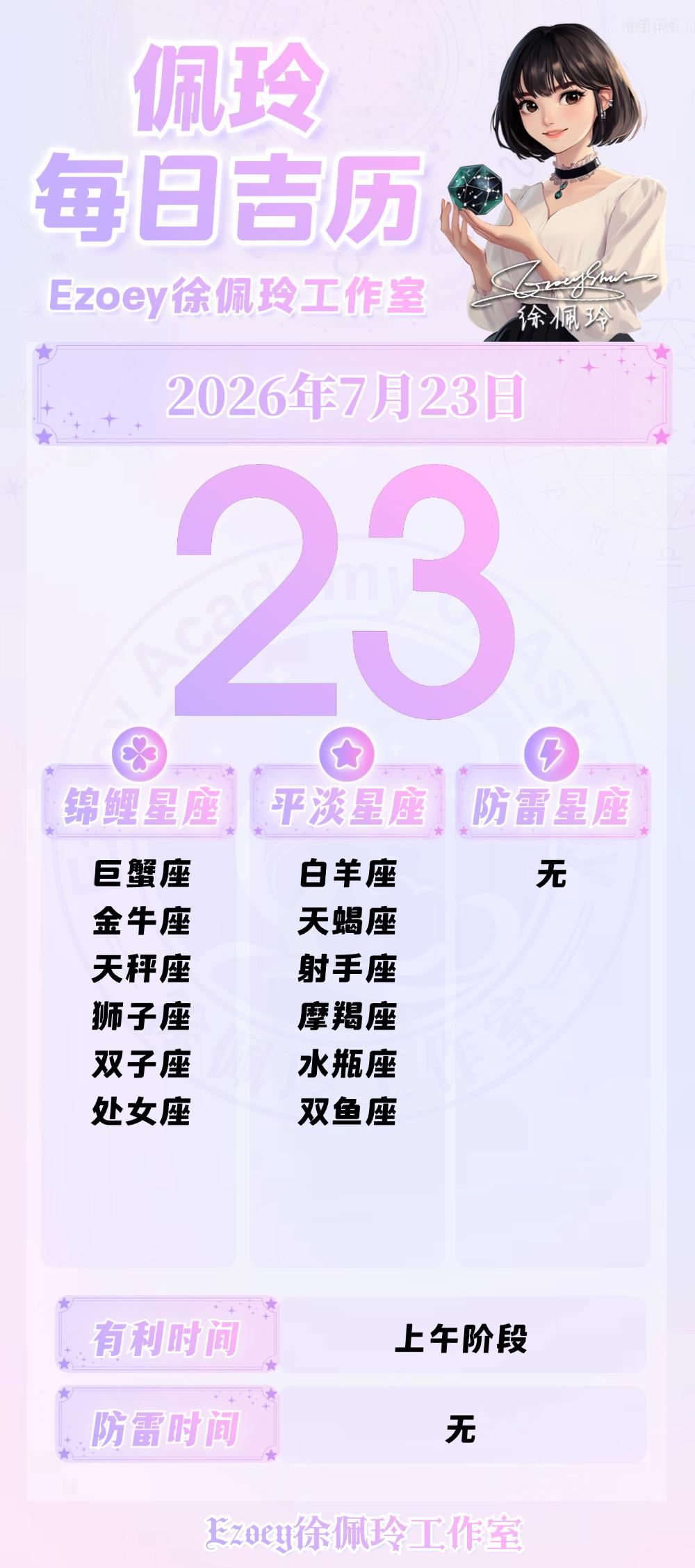 【7.23日播报】太阳换座欢乐时间来临锦鲤星座：巨蟹座、金牛座、天秤座、狮子