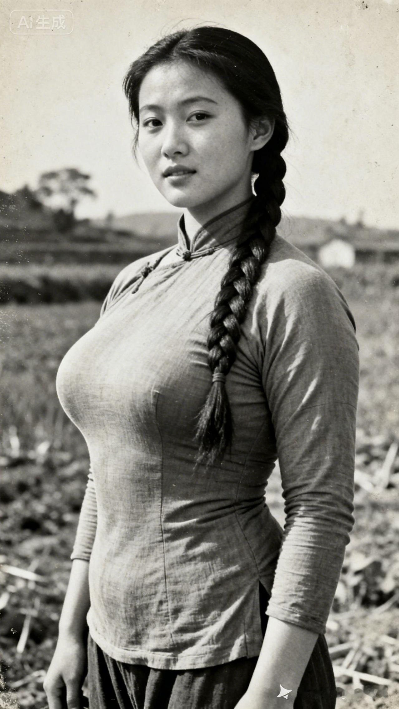 复古风少女，黑白色调，怀旧感十足！