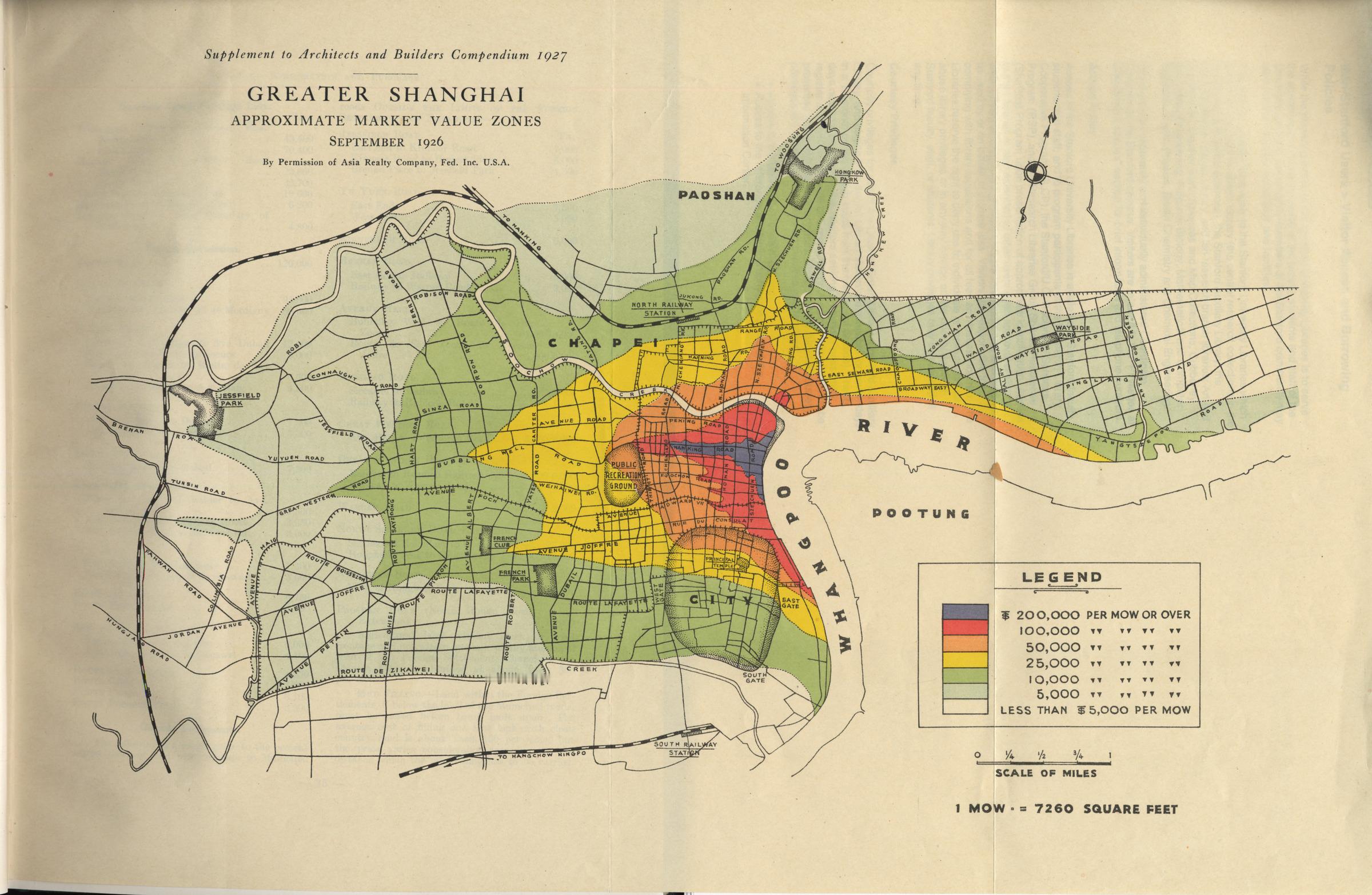 1926年上海地价图​​​