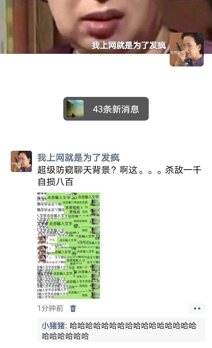 超级防窥聊天背景？