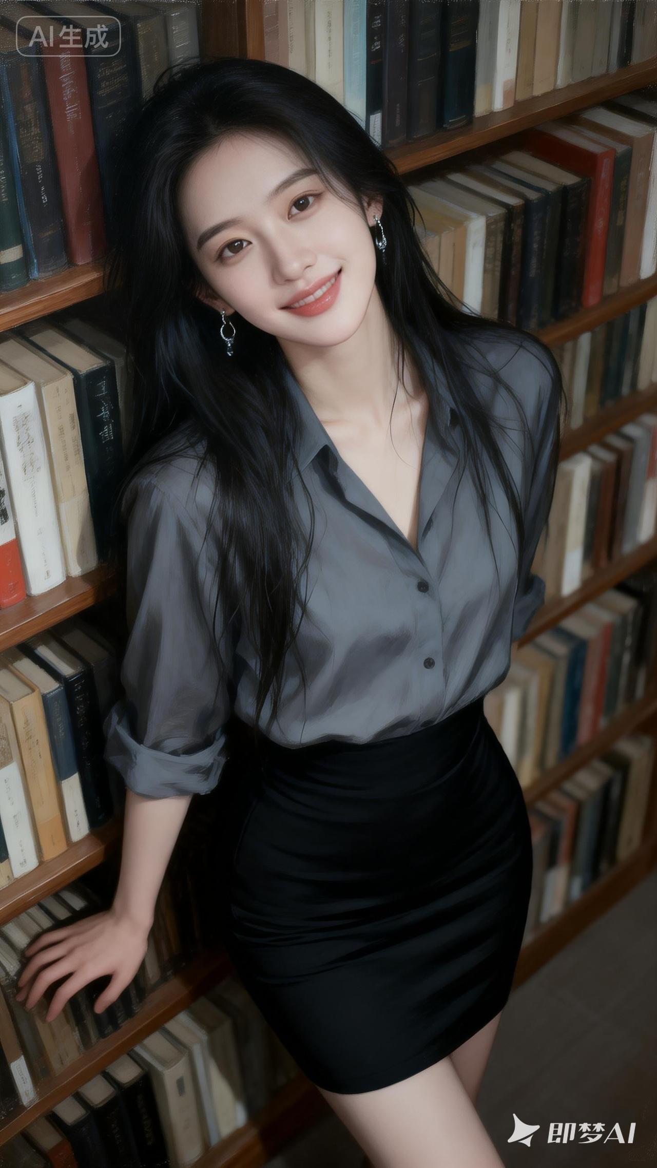 优雅书香女孩，沉浸在知识的海洋中📚✨