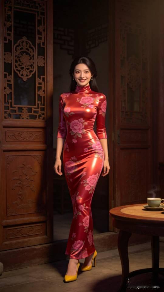 复古东方旗袍韵味，尽显优雅与古典之美。旗袍裙美女壁纸