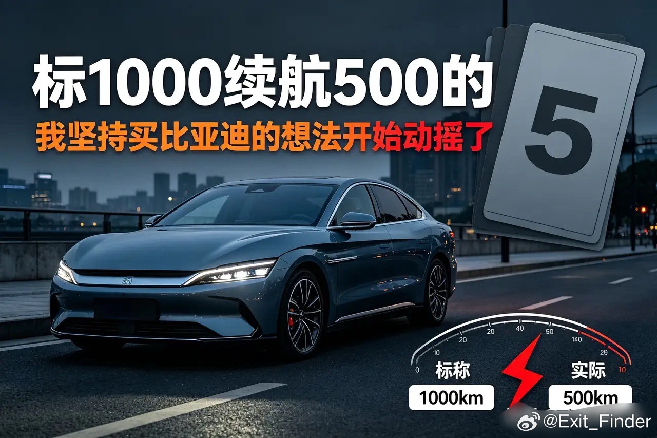 续航1000实测500多：比亚迪大汉的续航，谁在说谎？比亚迪大汉，CLTC标称1