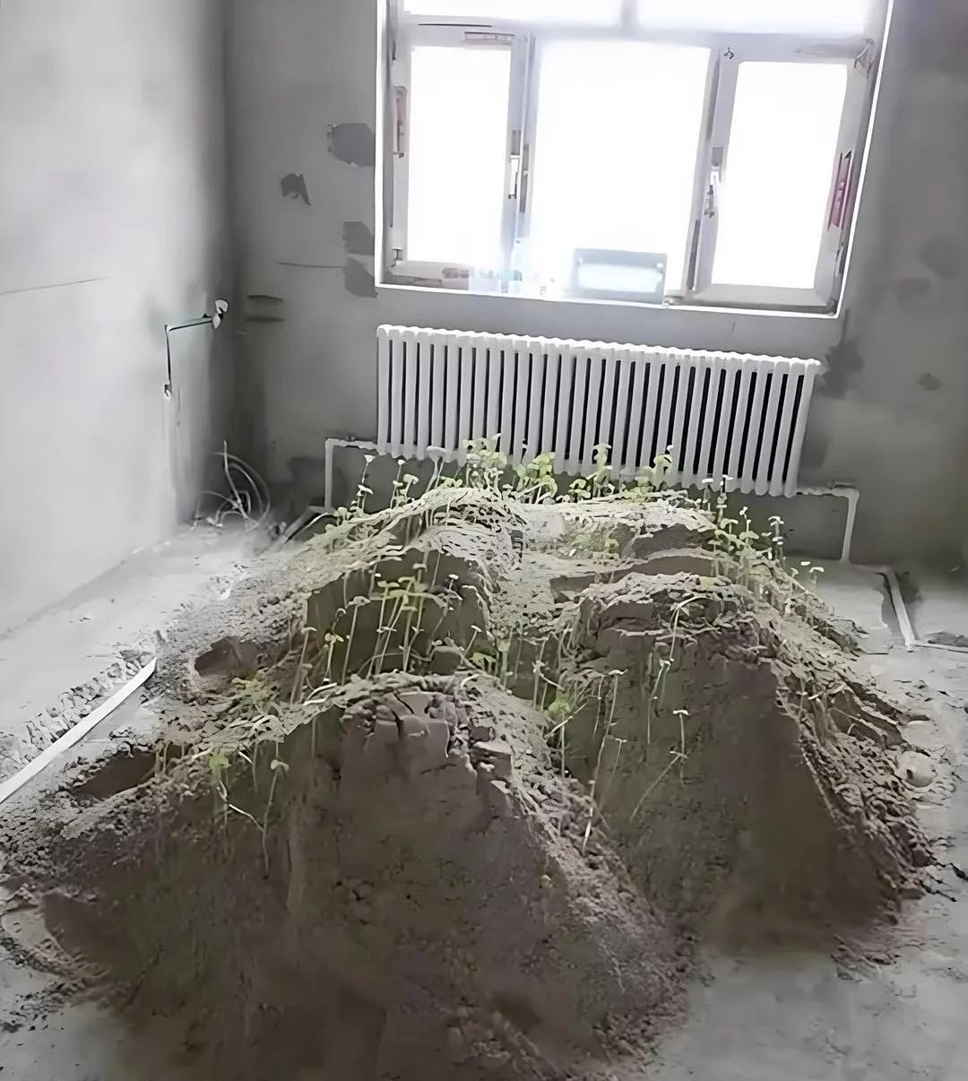 两年前我买了车沙子堆在二楼，本来是要装修用的。结果家里事一桩接一桩，装修就一直没