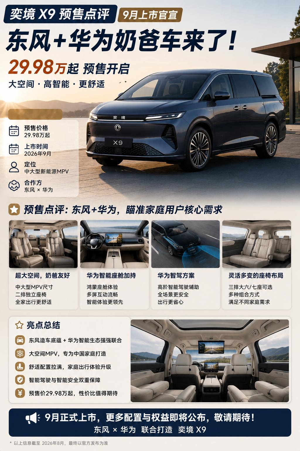 东风华为联手！奕境X9奶爸神车！？