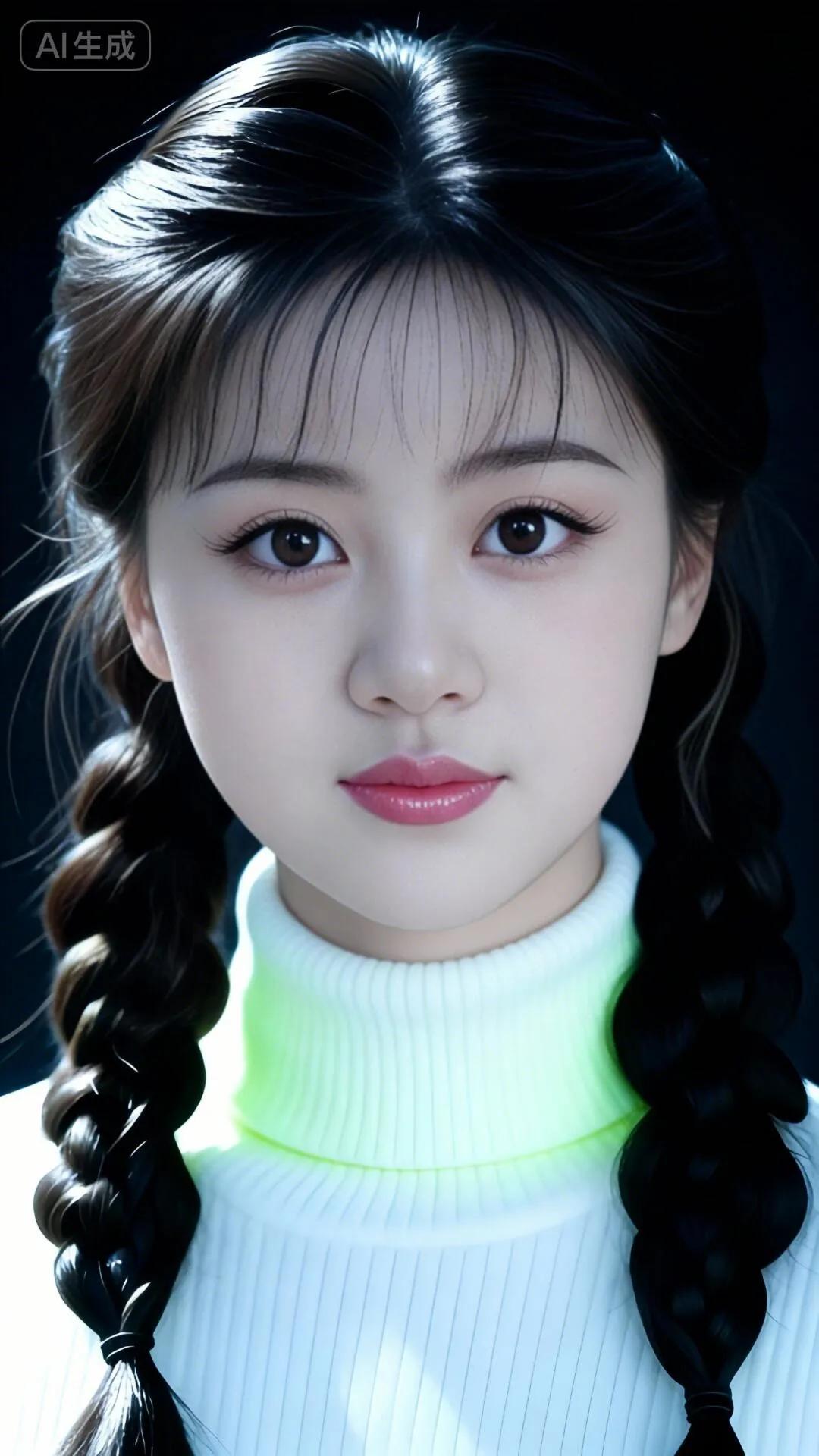 甜美少女风，双马尾造型，清新自然，元气满满！🌟💖