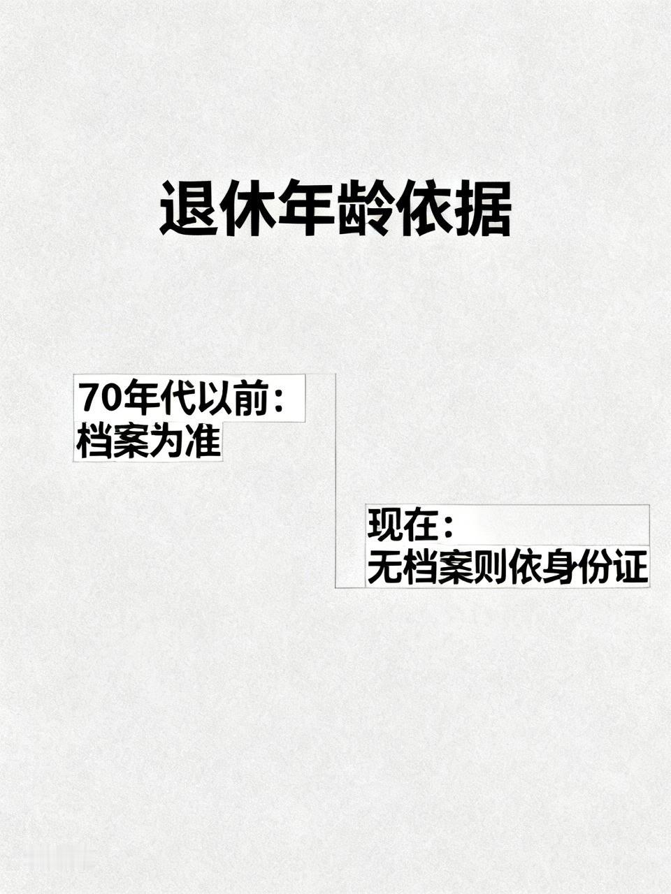 退休年龄是按身份证还是按档案？咱先说一下70年代以前退休的基本都是按档案年龄为准