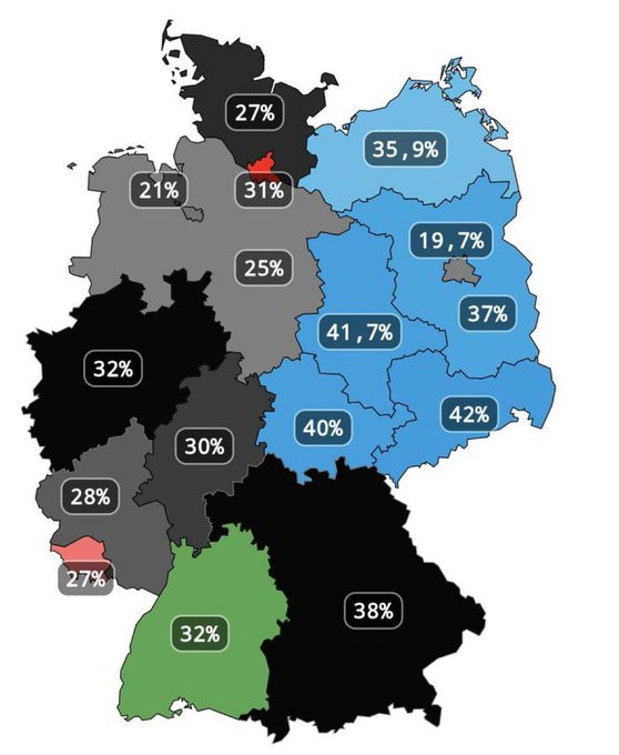 如您所见，今天欧洲最大的新闻就是极右翼德国选择党（AfD）获得德国萨克森－安哈尔
