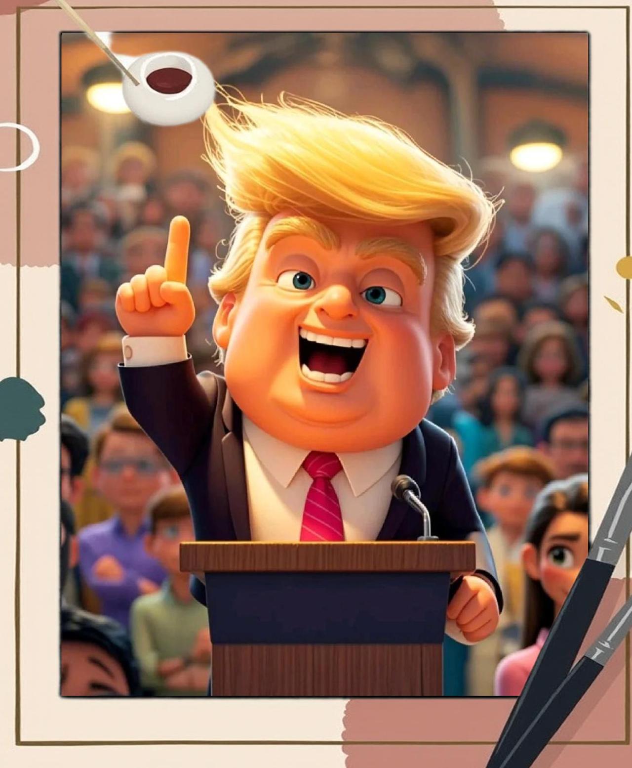 霉国总统懂王川普治国理政貌似混乱不堪，就像“浆糊锅里煮皮球——糊涂带浑”，政策左